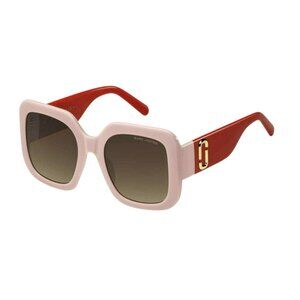 Marc Jacobs 647/S Pink & Red Square Sunglasses With Case